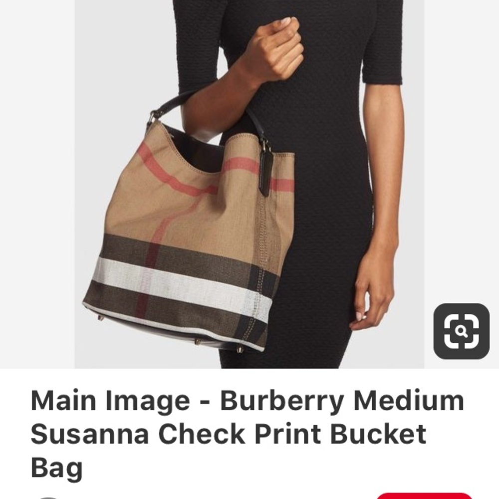 Authentic!! Burberry Canvas Check Ashby Hobo Bag